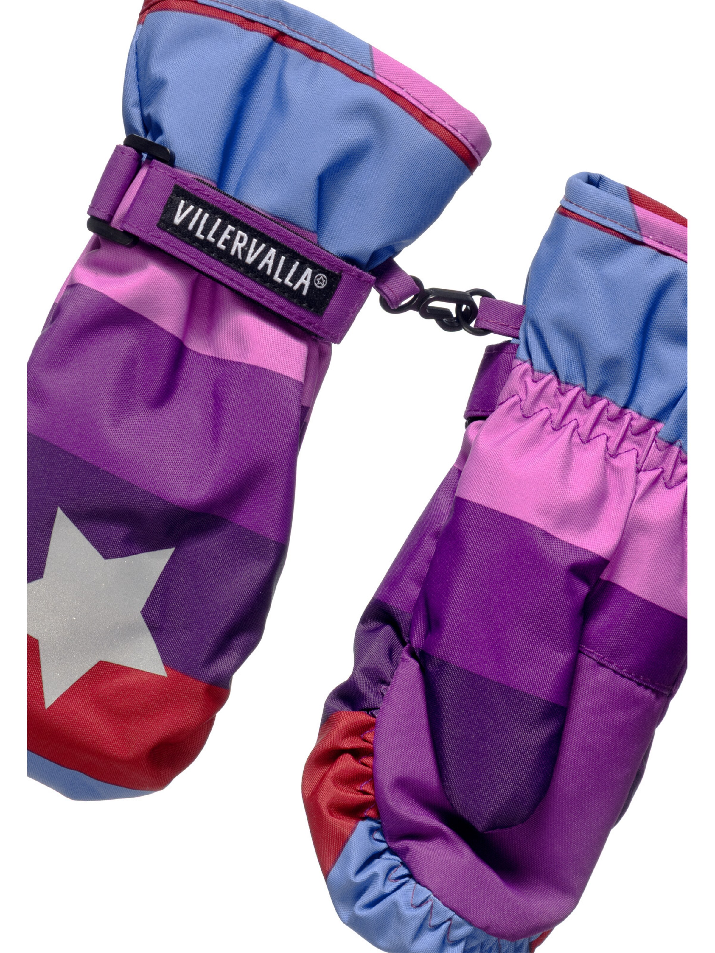 Villervalla Gloves 'Sterne' in Purple