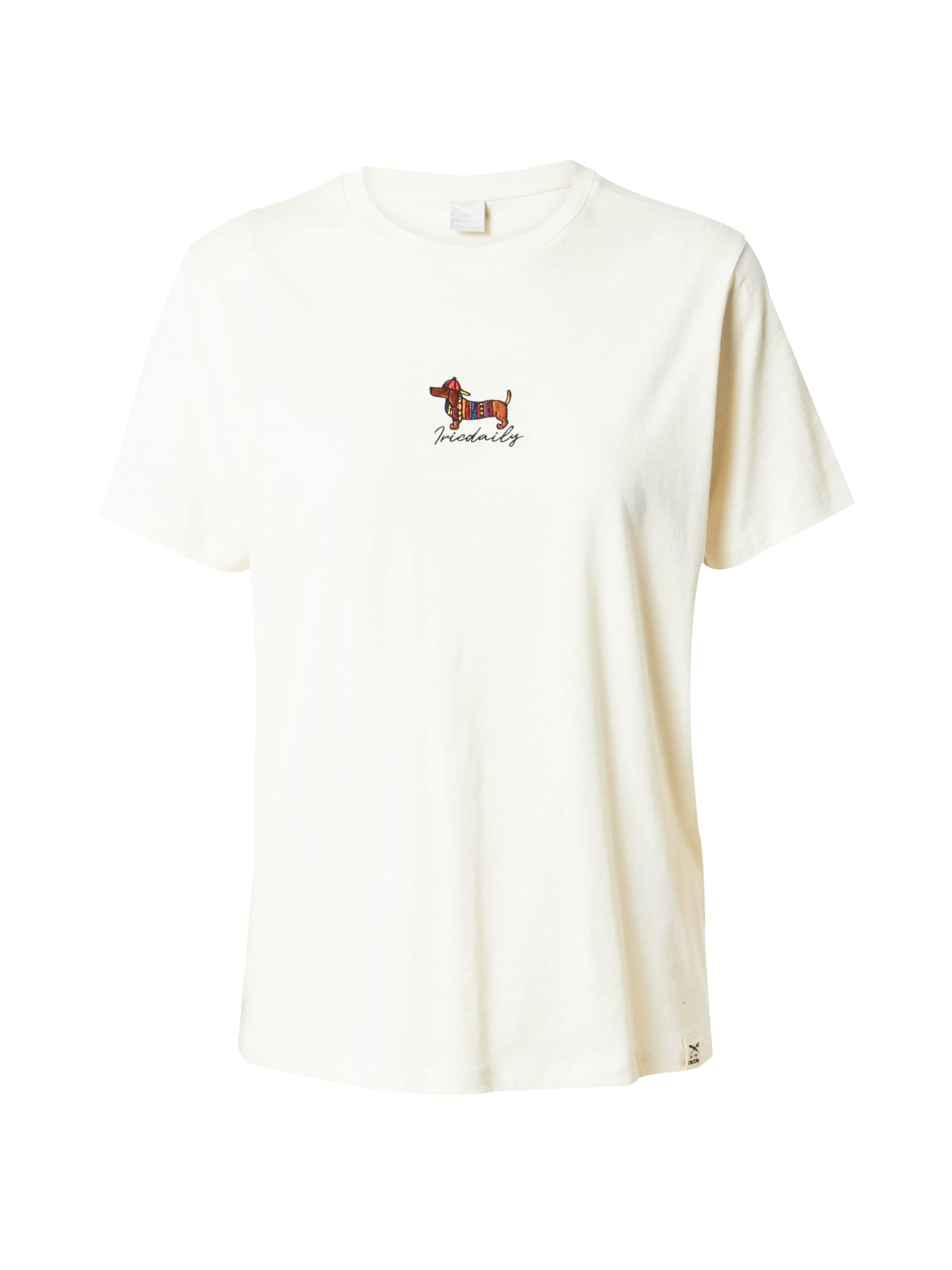 Iriedaily T-shirt 'Dacksi' i vit: framsida