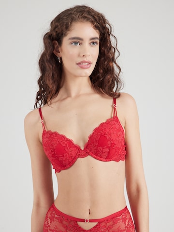 Sutien de tricou Sutien 'Malva Iris' de la Lindex pe roșu: față
