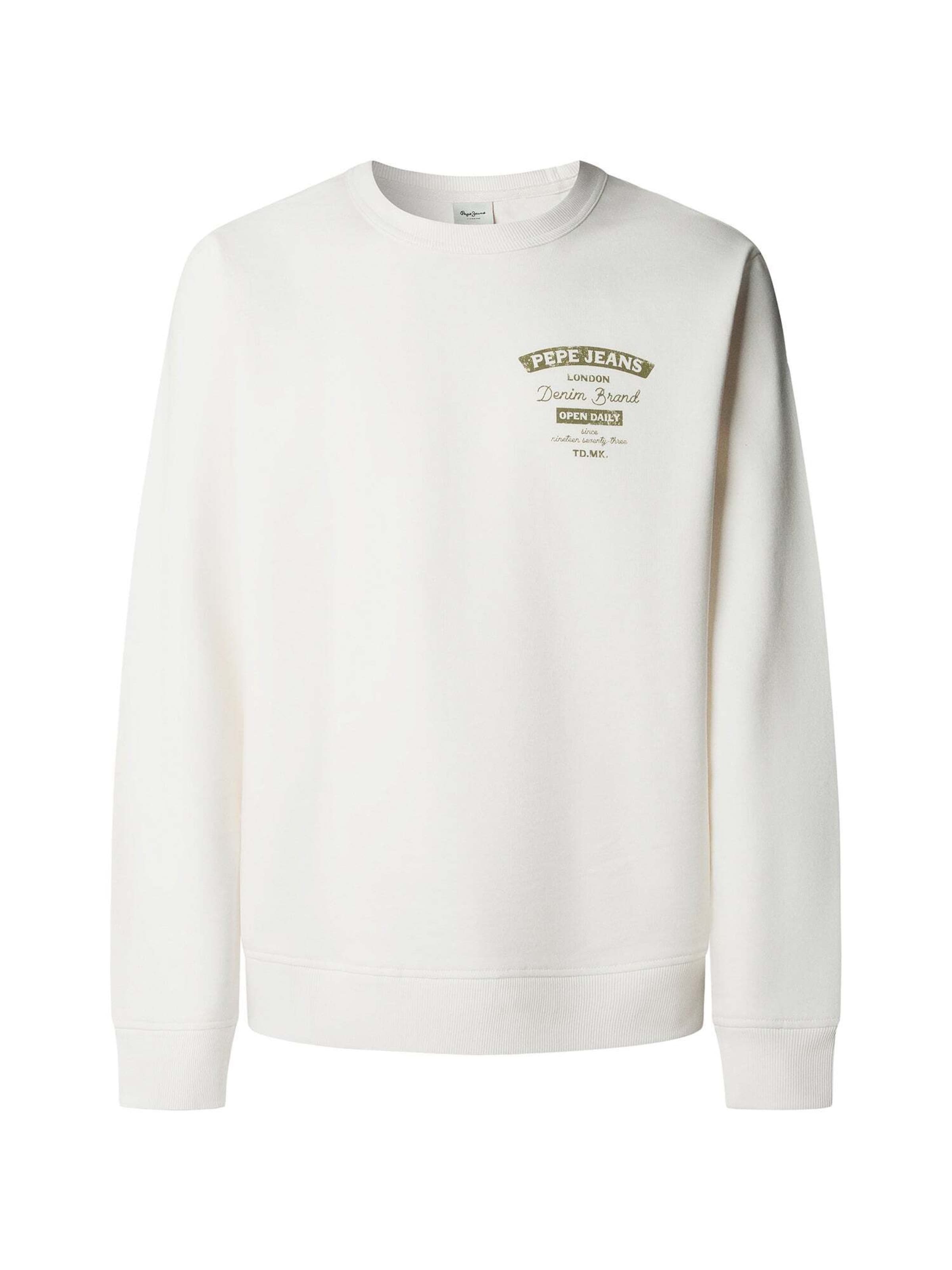 Pepe Jeans Sweatshirt 'JED' in Weiß: Vorderseite