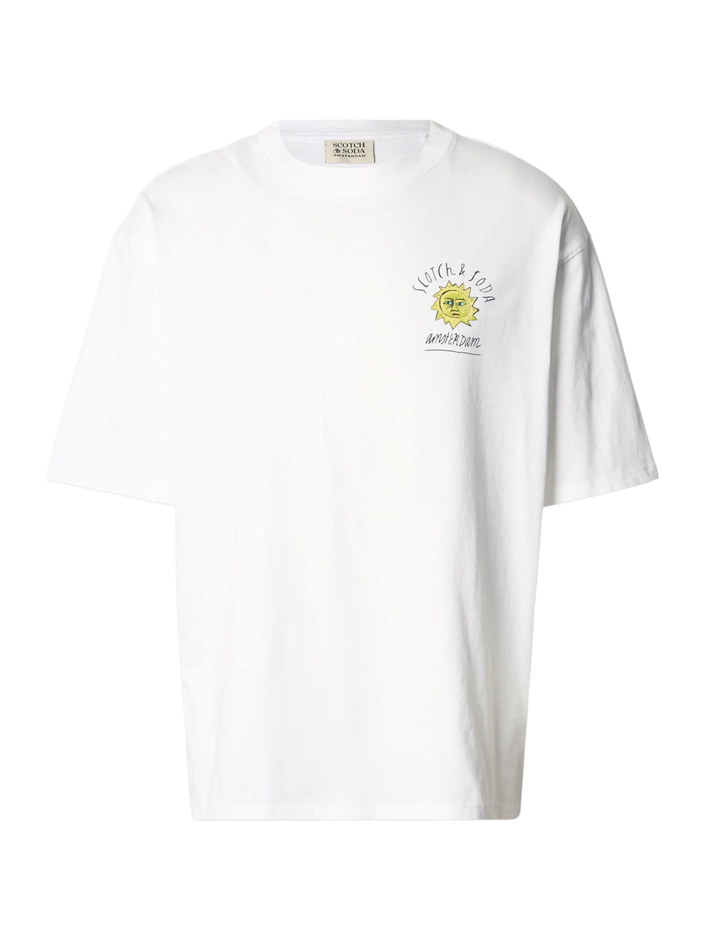 SCOTCH & SODA Bluser & t-shirts i lyseblå / gul / mørkeorange / hvid, Produktvisning