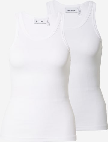 WEEKDAY Top in White: front