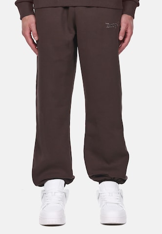Dropsize Regular Broek 'V4' in Bruin: voorkant