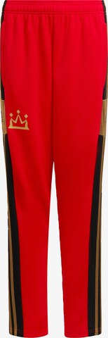 ADIDAS PERFORMANCE Regular Workout Pants in Red: front