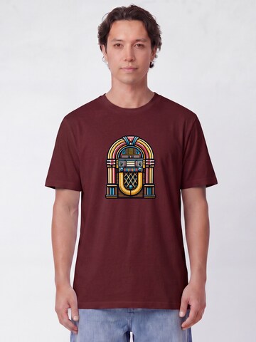 Watapparel Shirt 'Jukebox' in Rood: voorkant