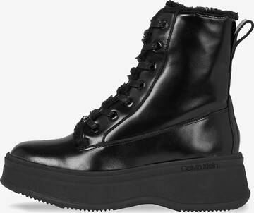 Bottes à lacets Calvin Klein en noir : devant