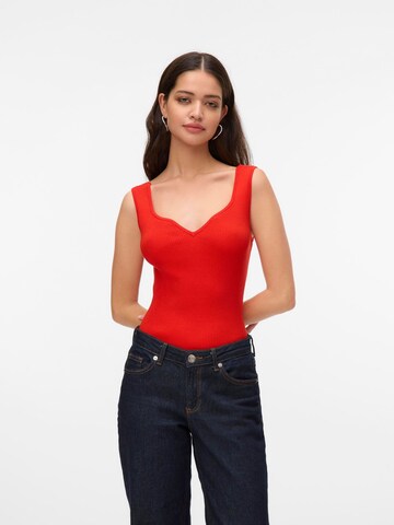 VERO MODA Knitted top 'VMWILLOW' in Red: front