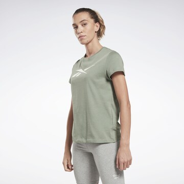 T-shirt fonctionnel 'Vector' Reebok en vert : devant