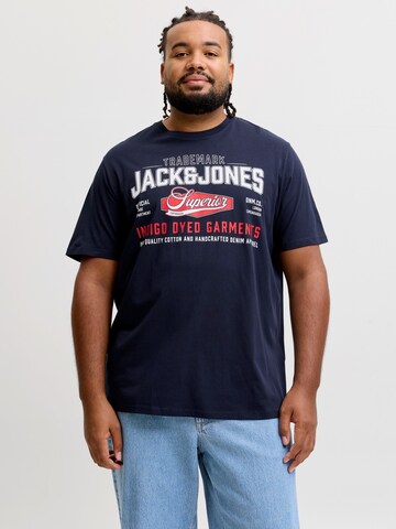 Jack & Jones Plus Tričko – modrá: přední strana