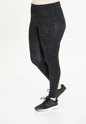 Q by Endurance Skinny Functionele broek in Grijs: voorkant