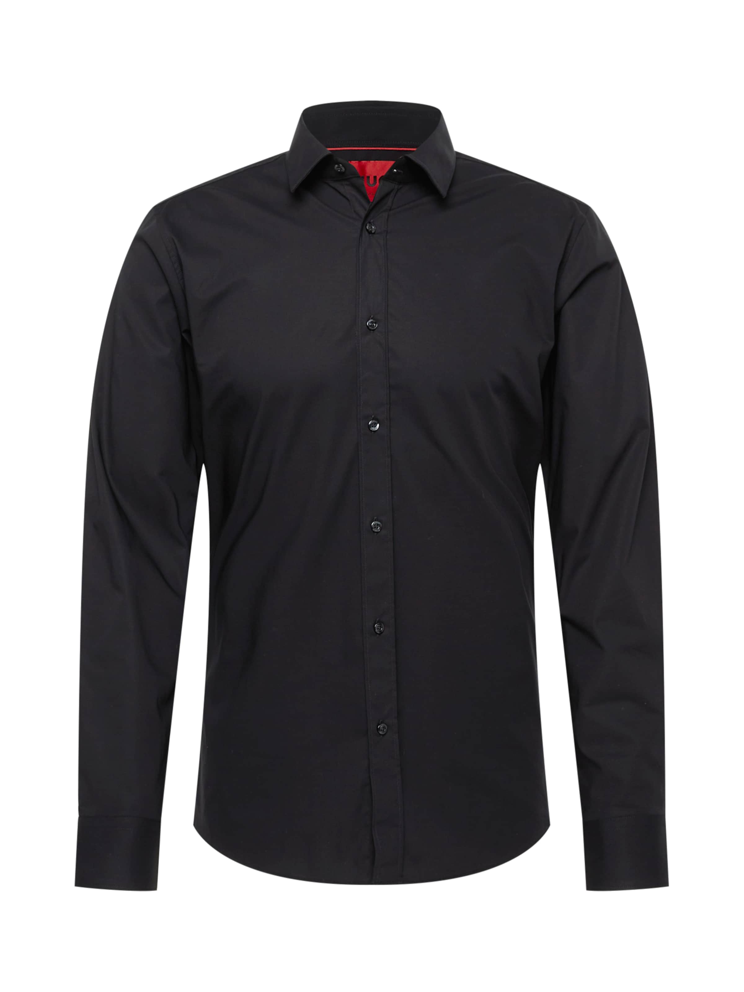 melns HUGO Slim fit Krekls &#x27;Elisha&#x27;: no priekšpuses