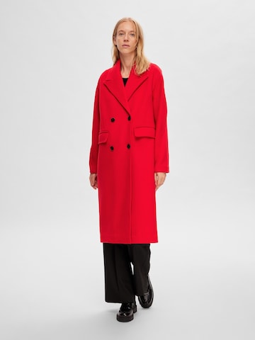 SELECTED FEMME Between-Seasons Coat in Red