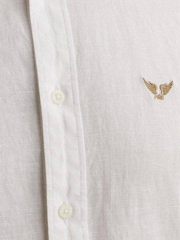 PME Legend Regular fit Skjorta 'Shirt in cotton/linen with garment-dye wash' i vit