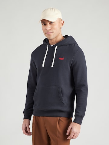 Bluză de molton 'ESSENTIAL' de la Superdry & Co pe albastru: față