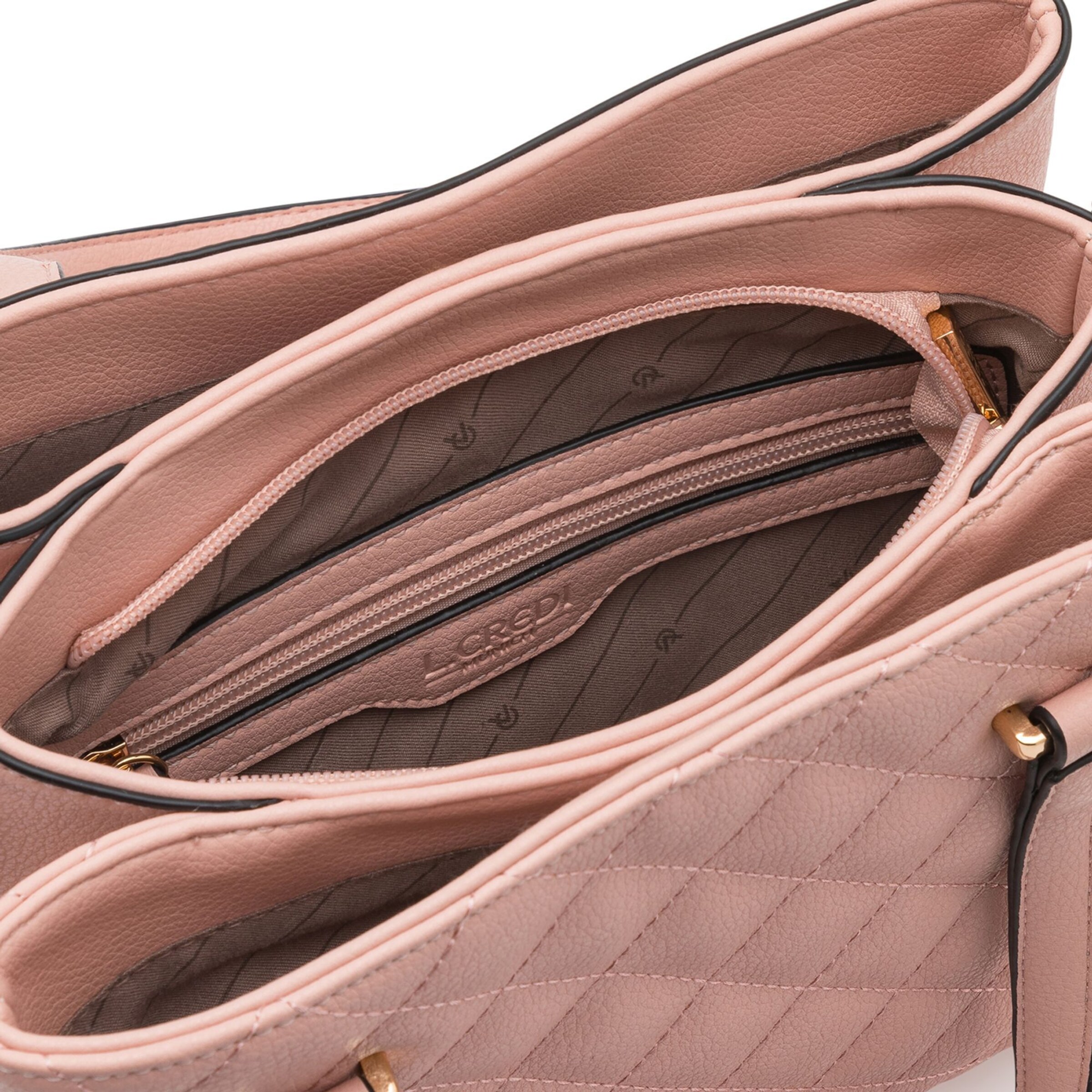 Borsa a spalla 'Orsina' di L.CREDI in rosa