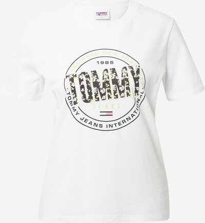 Tommy Jeans T-shirt en jaune / rose / noir / blanc, Vue avec produit