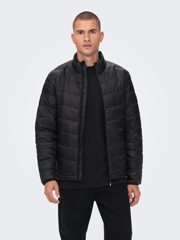 Only & Sons Between-Season Jacket 'Carven' in Black: front