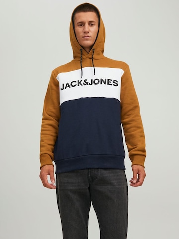 JACK & JONES Klasický střih Mikina – modrá: přední strana