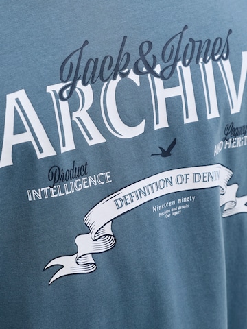 JACK & JONES Tričko 'JJEDOVER' - Modrá