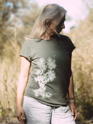 Life-Tree Shirt 'Fairwear Olive Tree' in Green
