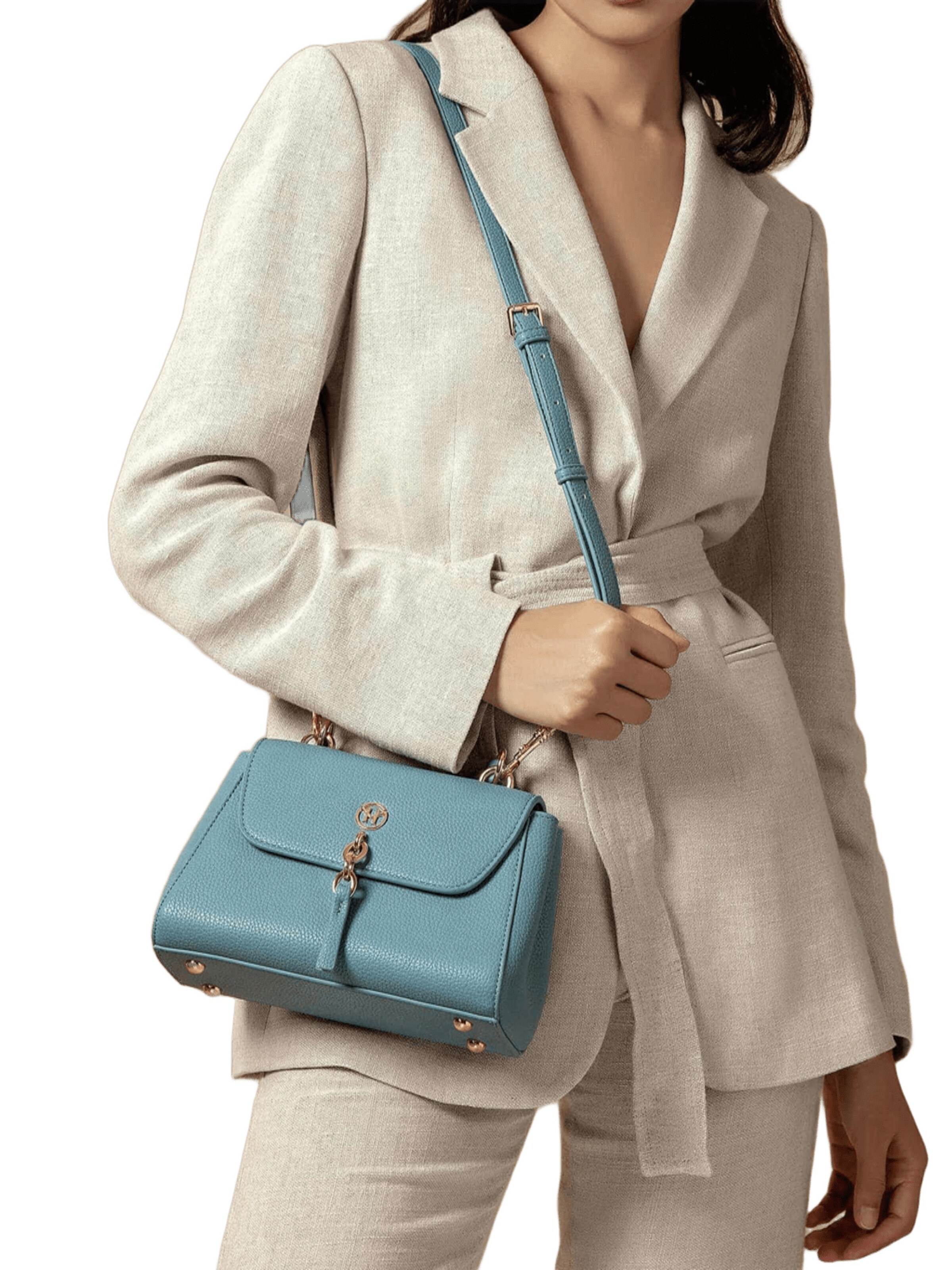 Victoria Hyde Håndtaske ' Elegance ' i blå: forside