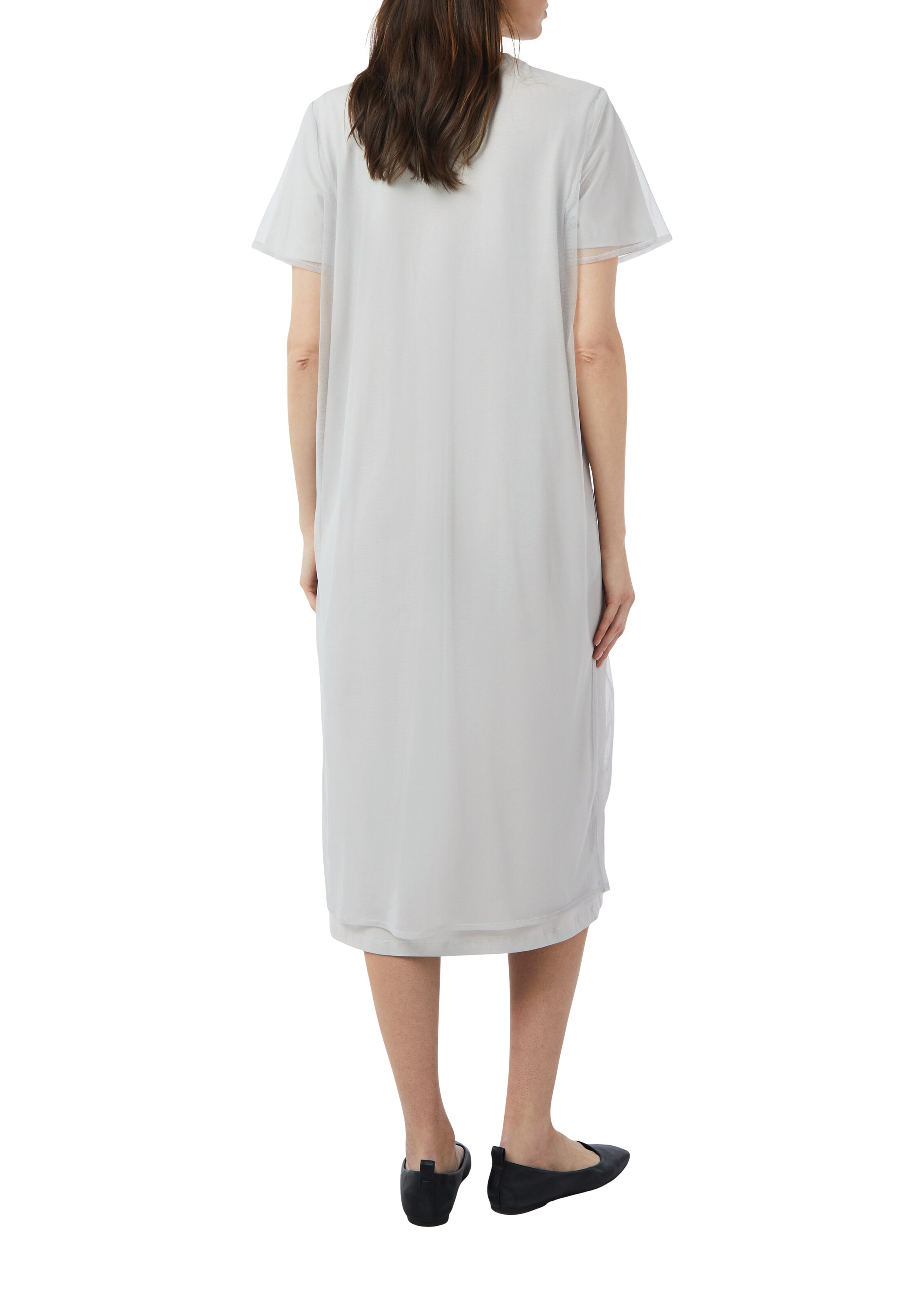 comma casual identity Jurk in Grijs: terug