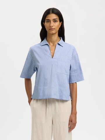 SELECTED Bluse i blå: forside
