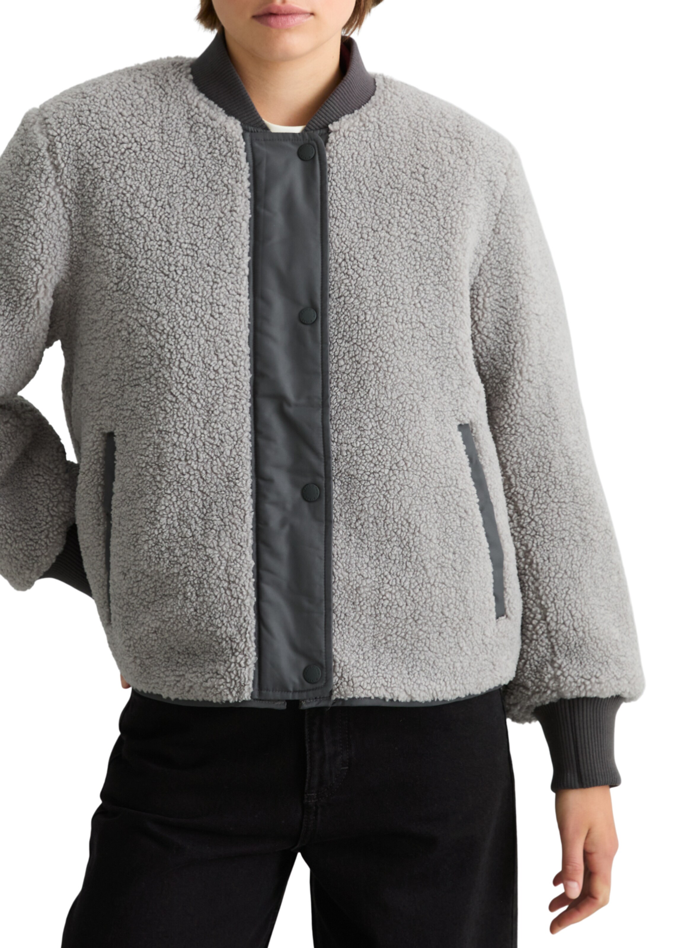 Marc O'Polo DENIM Jacke in Grau: Vorderseite