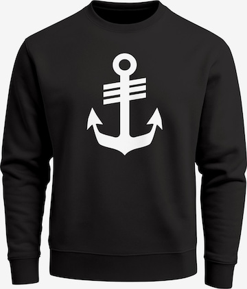 Neverless Sweatshirt 'Anker' in Schwarz: Vorderseite