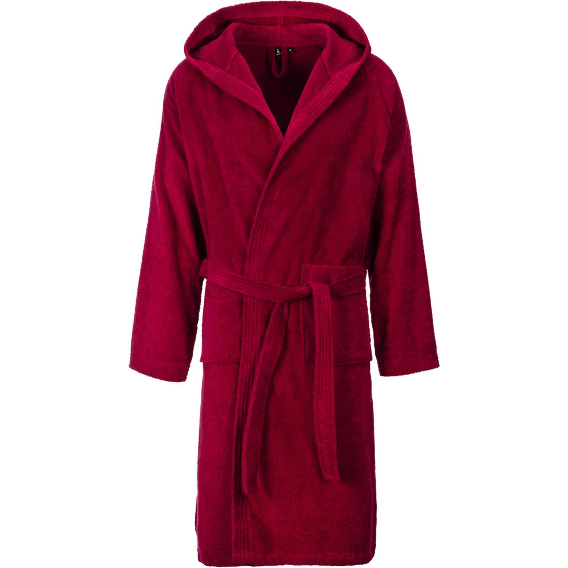 FIREFLY Short Bathrobe 'Ferry II' in Red: front