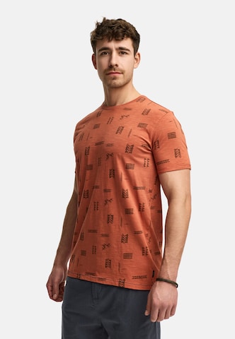 INDICODE JEANS T-Shirt 'Asbjorn' in Orange