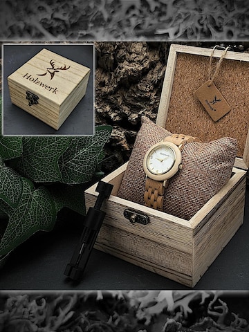 Holzwerk - Reloj analógico 'FREITAL' en marrón