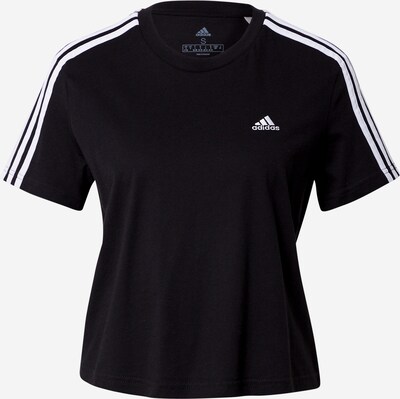 ADIDAS SPORTSWEAR T-shirt fonctionnel 'Essentials Loose 3-Stripes ' en noir / blanc, Vue avec produit
