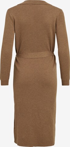 VILA Gebreide jurk 'Marla' in Bruin
