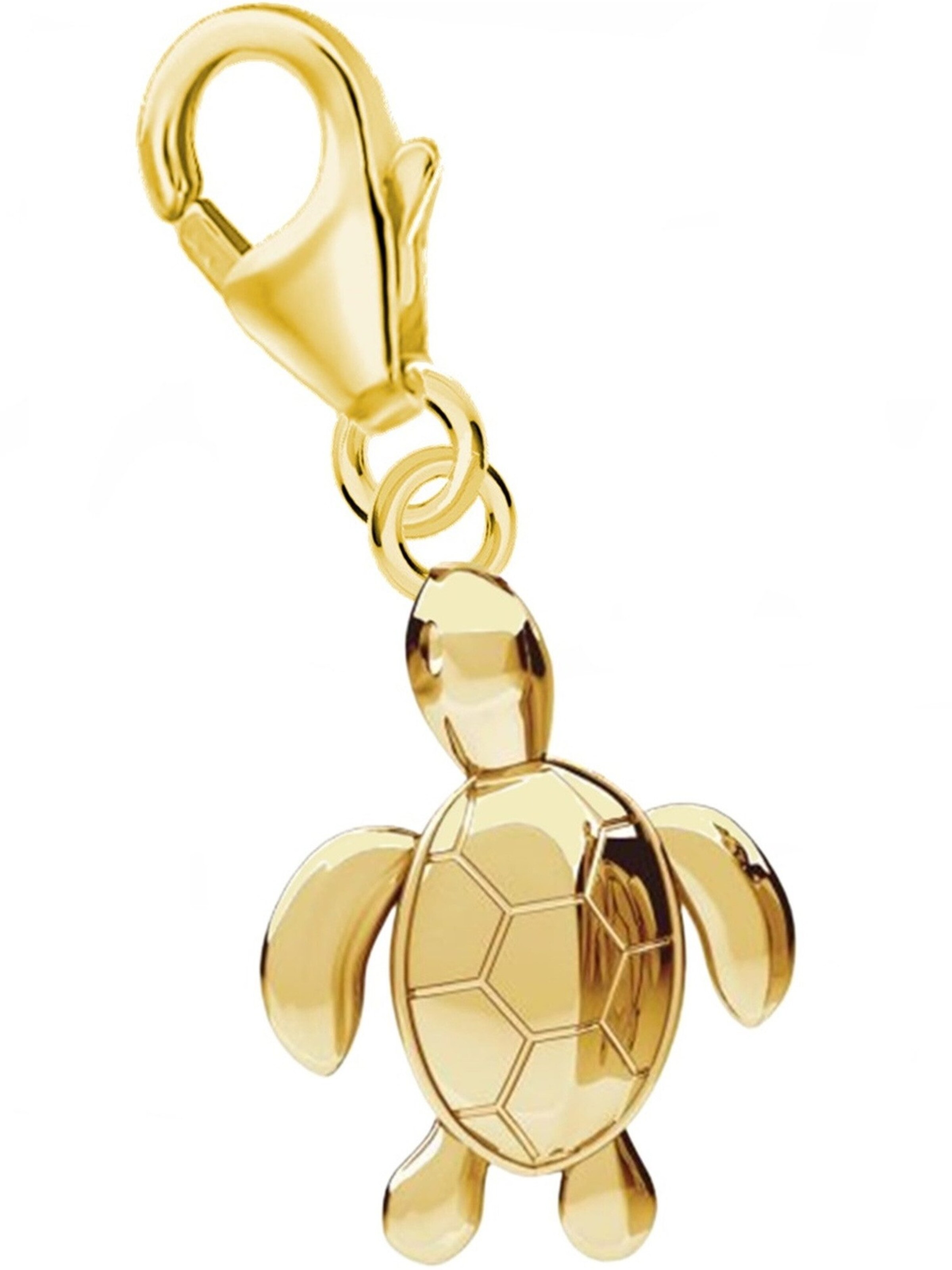 Goldene Hufeisen Pendant 'Schildkröte' in Gold: front