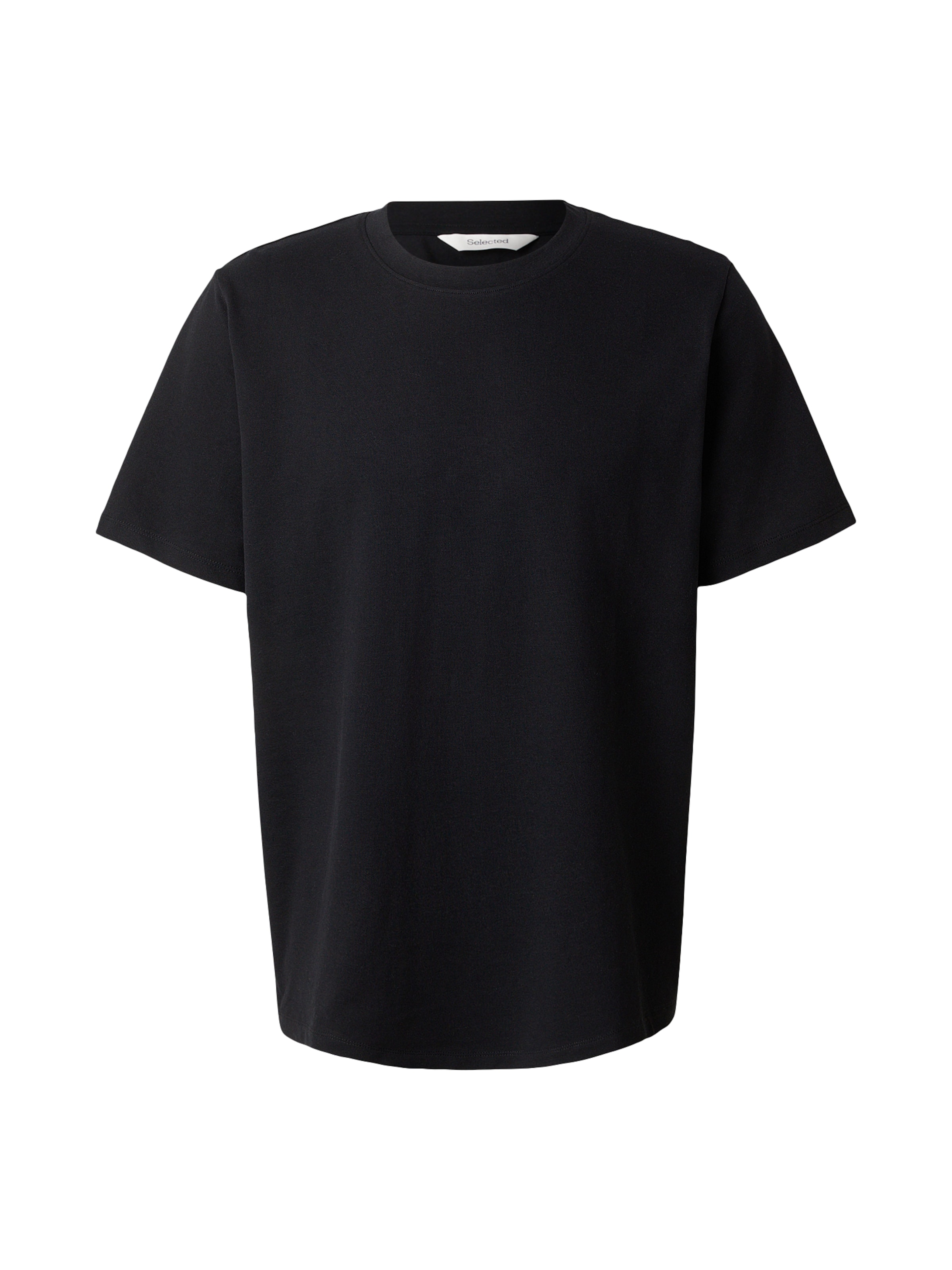 Maglietta 'SLHATLAS' di SELECTED in nero: frontale