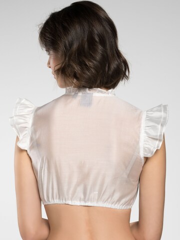 SPIETH & WENSKY Klederdracht blouse 'Fran' in Wit