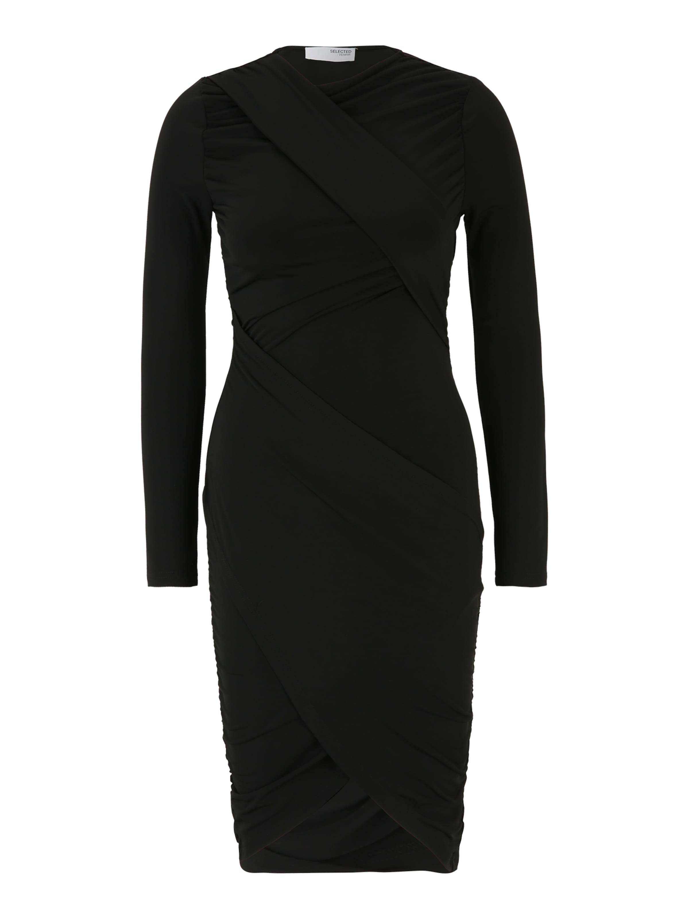 Robe 'DEMI' Selected Femme Petite en noir : devant