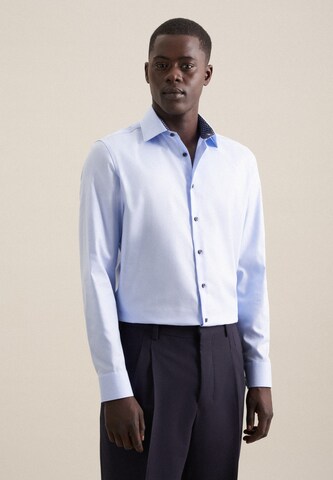 Fit confort Chemise business SEIDENSTICKER en bleu : devant