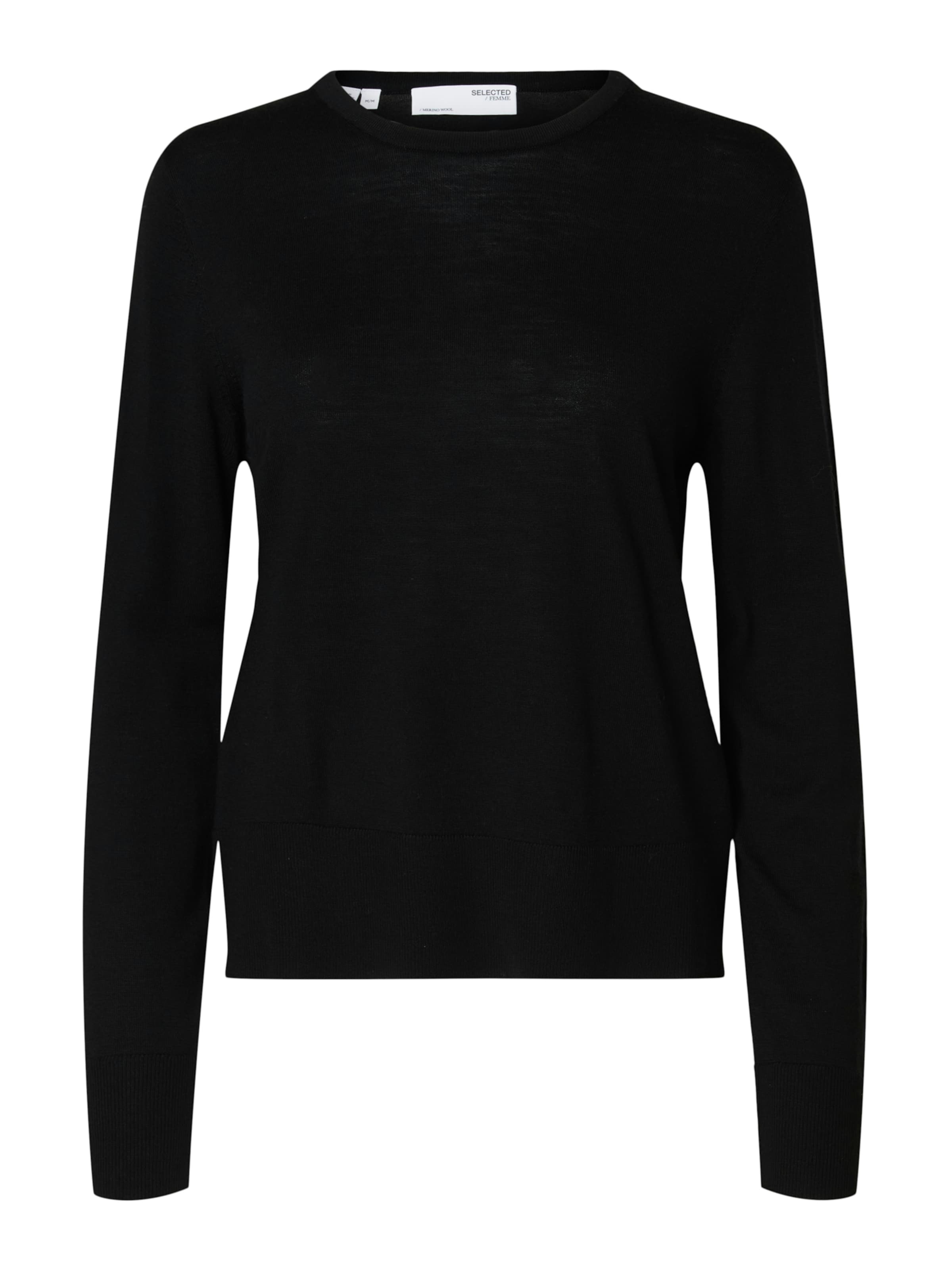 Pull-over 'SLFThea' SELECTED en noir : devant