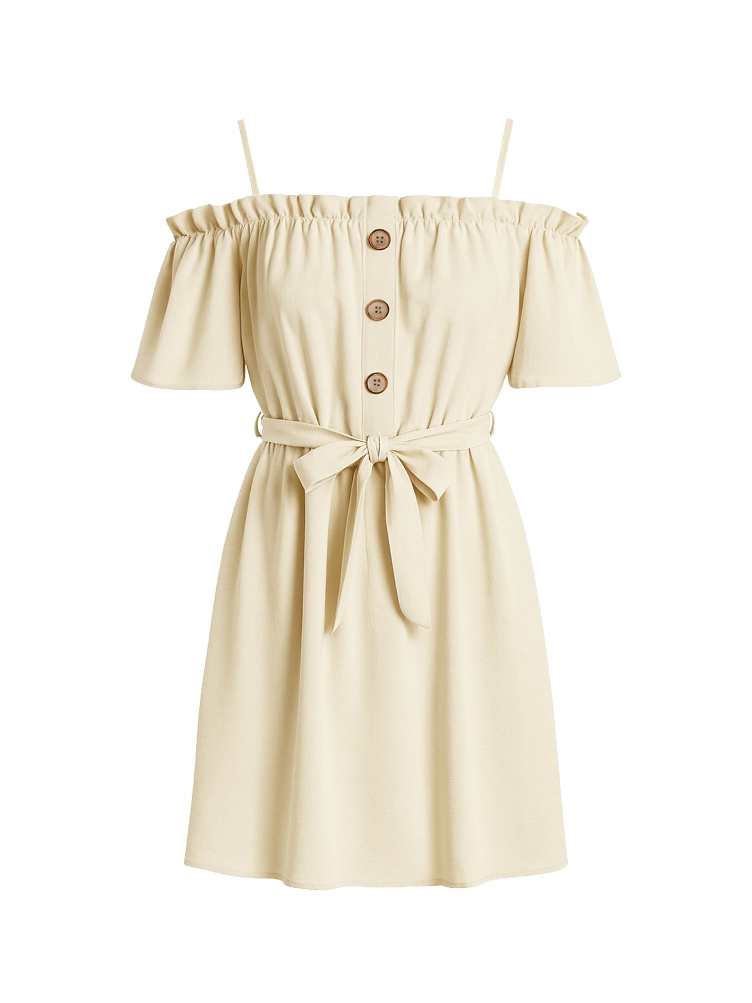 Robe Elara en beige : devant