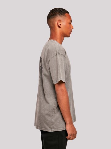 T-Shirt 'Escape Discover the World Palm Trees Black' F4NT4STIC en gris