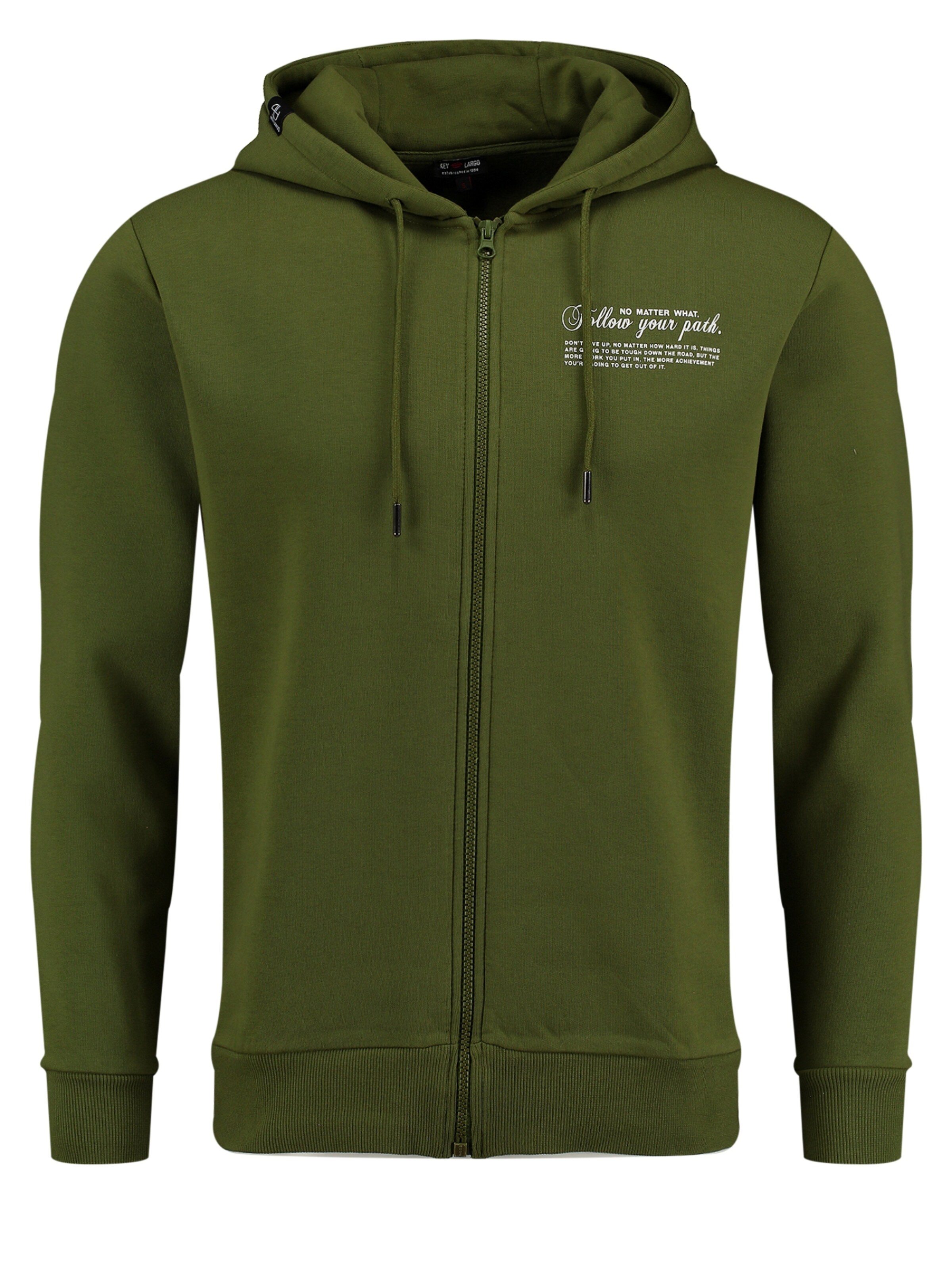 Key Largo Sweatjakke 'PATH' i grøn: forside