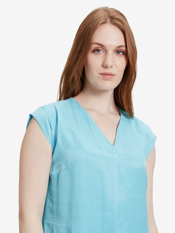 Betty & Co Casual-Kleid mit V-Ausschnitt in Blau