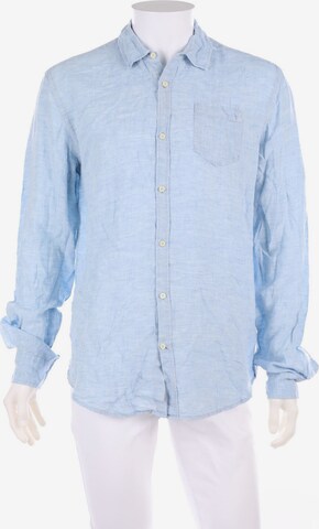 Woolrich Button Up Shirt in XL in Blue: front