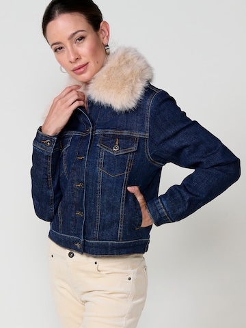 Veste mi-saison KOROSHI en bleu : devant