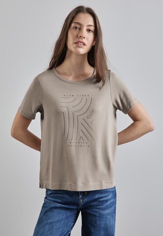 STREET ONE T-Shirt in Beige: Vorderseite