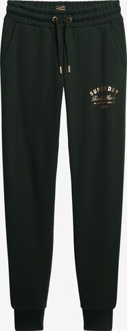 Superdry Slimfit Broek 'Luxe' in Groen: voorkant