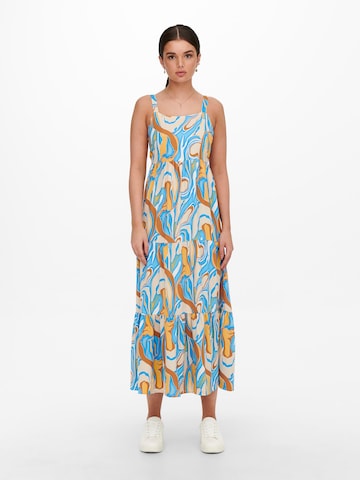 ONLY Letní šaty 'Ella' – modrá: přední strana