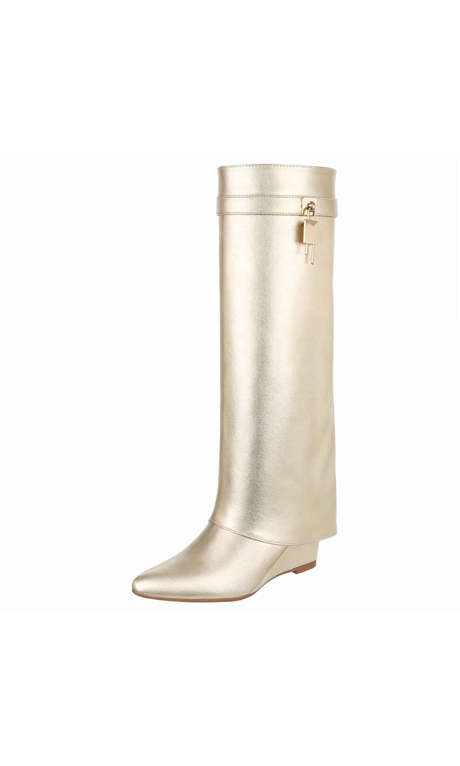 Ital-Design Boots in Gold: front